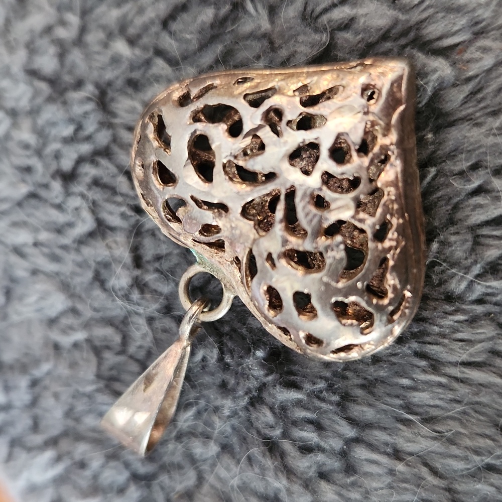 925 Silver Puffed Heart Pendant